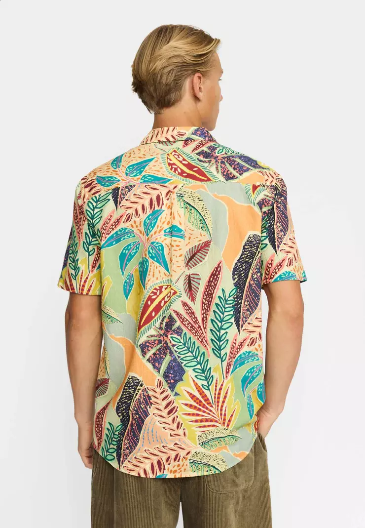 Revolution Jungle Kurzarm Cuban Shirt Hemd orange